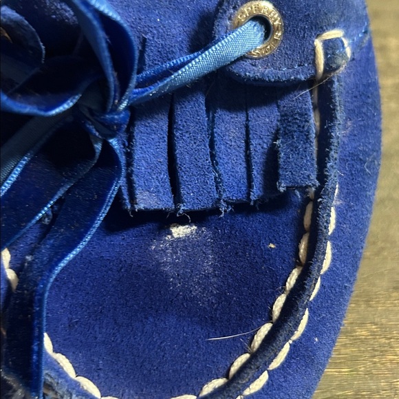 Sperry Royal Blue Suede Moccasins Women’s 8 - Picture 2 of 7